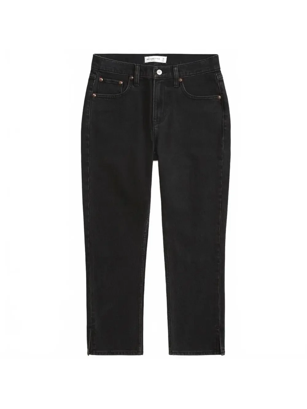 Abercrombie Short Curve Love Mid Rise Capri Jean Black NWT Size 25S